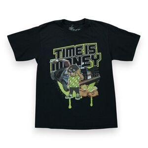 Vibes~Hustle Bear Time Is Money Men's Black T-Shirt Size‎ Medium